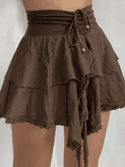 Vintage Lace High Waist Mini Skirts