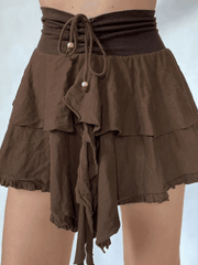 Vintage Lace High Waist Mini Skirts