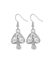 Vintage Mushroom Pendant Earrings