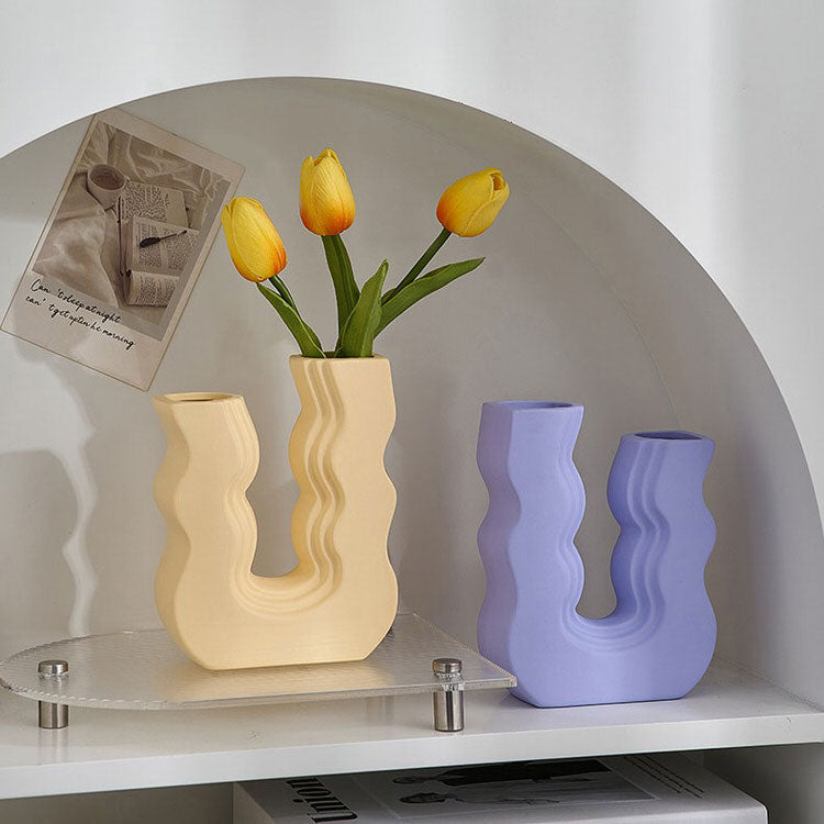 Danish Pastel Wave Flower Vase