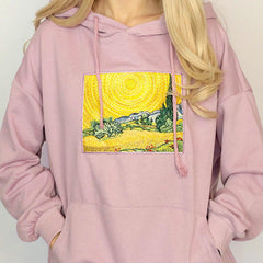 Wheat Field with Cypresses Hoodie