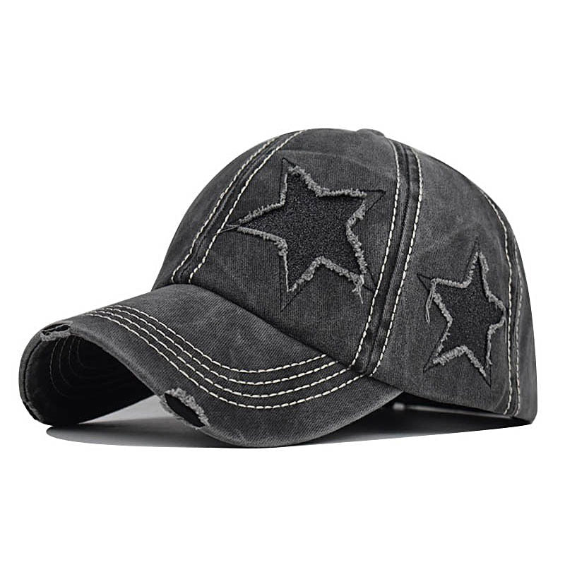 Y2K Glitter Star Denim Baseball Cap