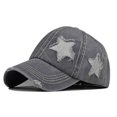 Y2K Glitter Star Denim Baseball Cap