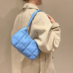 Y2K Puffer Baguette Bag