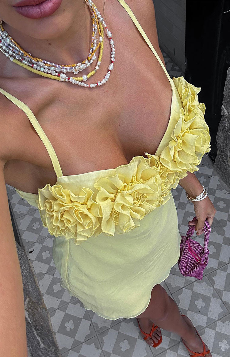 Sindy Yellow Mini Dress